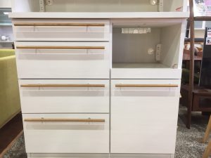 河口家具　3枚扉キッチンボード (3)